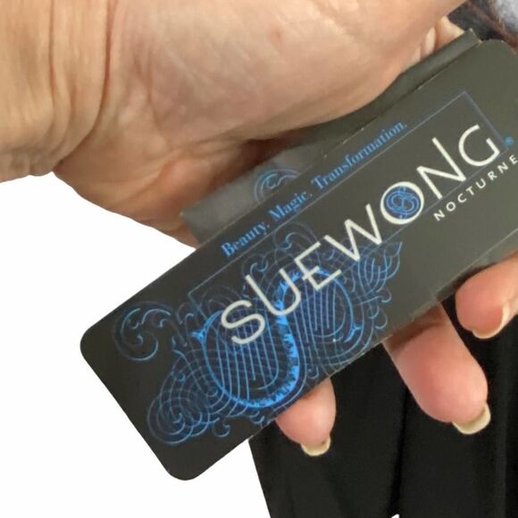 Sue Wong Black Beaded Sleeveless Cocktail Dress Size 6 - Picture 10 of 16